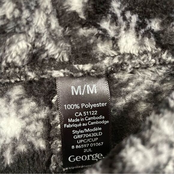 [M] Women’s George Black with White Snowflakes Fleecy Winter Pyjama Pant - Picture 8 of 8